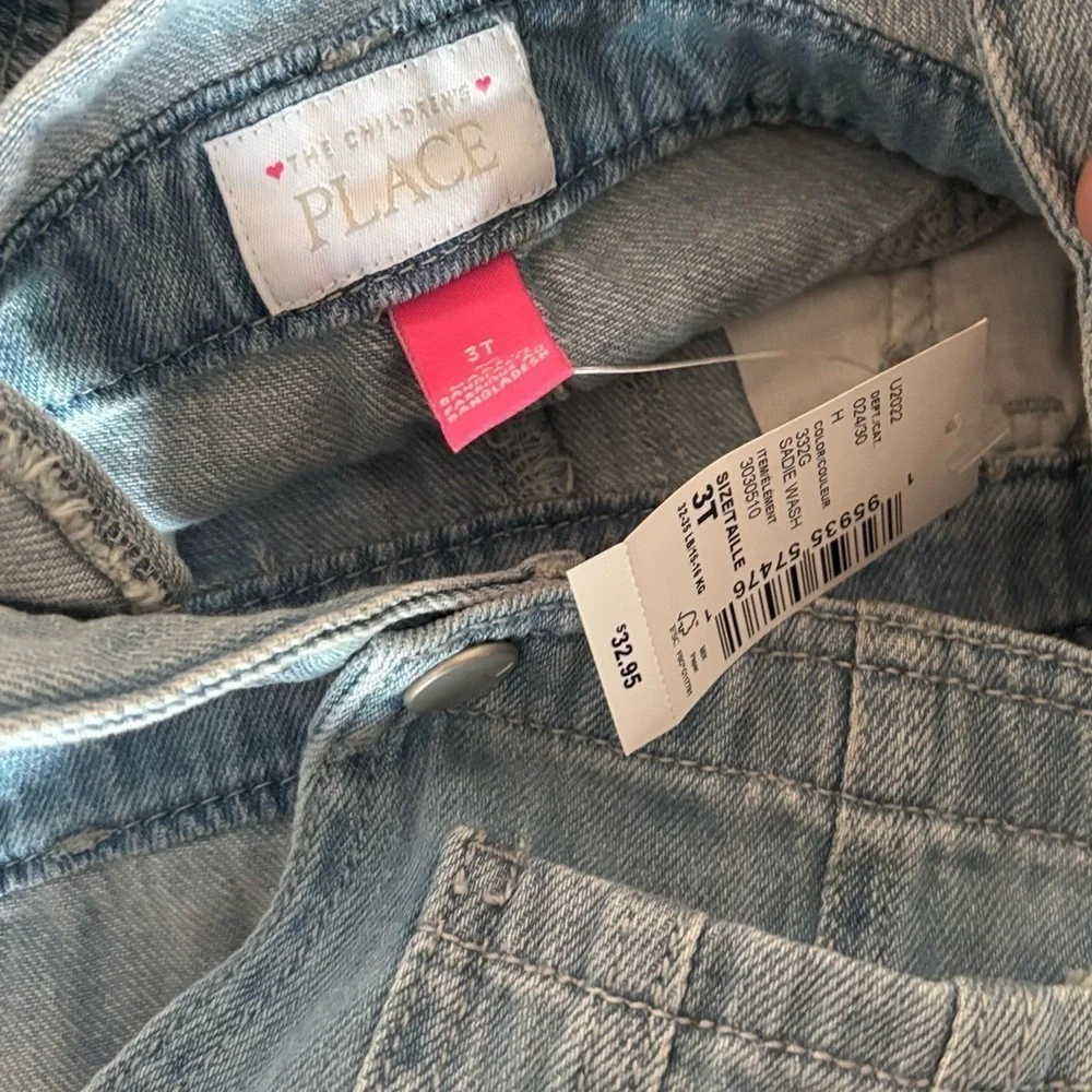 The Children's Place Denim Shortall 3T GIRL‎ Overalls Style Jean Shortalls. NWT